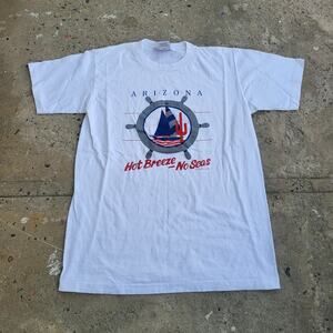 Vintage Arizona T Shirt Size M USA ONEITA White Graphic Single Stitch Funny